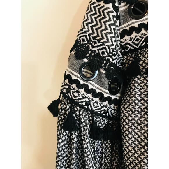 DodoBarOr Peasant Top Nathaniel Cotton V-Neck Boho Festival Pom Pom Girlcore, M - Picture 9 of 14